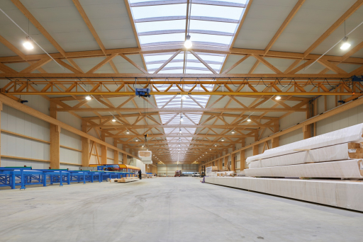 LIGNA systems Industriehalle aus Holz
